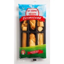 Сыр Сочинский Косичка Ассорти Мини копченый 100г лоток