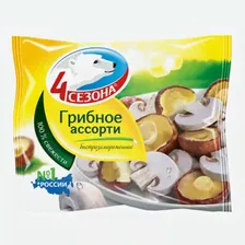 Ассорти 4 Сезона грибное быстрозамороженное резаное 400 г