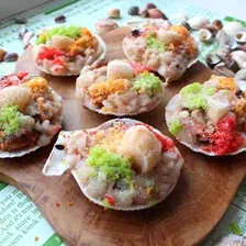 Ассорти из морепродуктов на створке, вес.