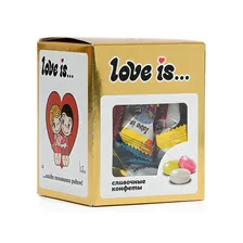 Жевательные конфеты Love is ассорти золото 105г