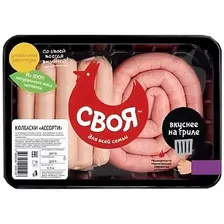 Колбаски Своя ассорти для жарки охлаждённые, 500г