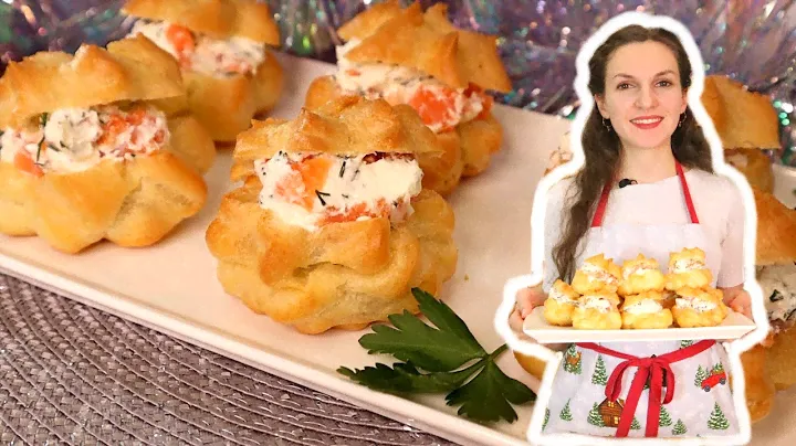 Этим рецептом Я ПОКОРИЛА ВСЕХ / Лучшая закуска на Праздничный стол / ЗАКУСОЧНЫЕ профитроли с РЫБОЙ