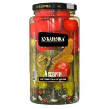 Ассорти Кубаночка томаты и огурцы 1500мл