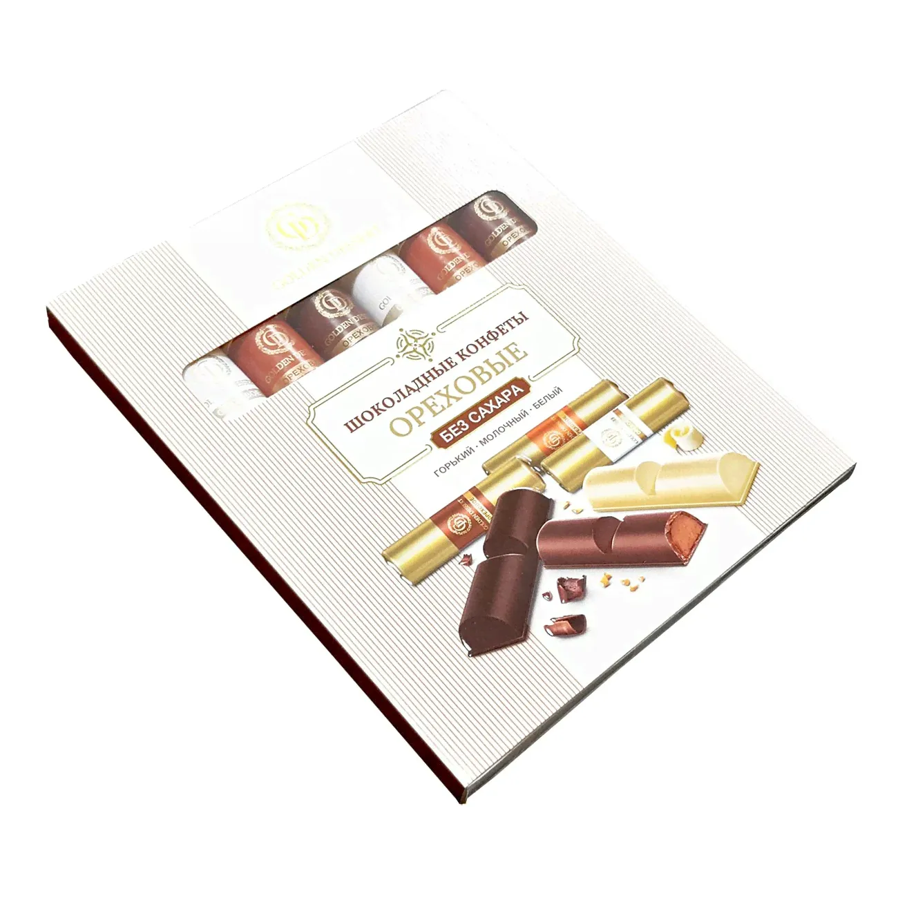 Конфеты шоколадные Golden Dessert Ассорти Ореховое без сахара 264 г