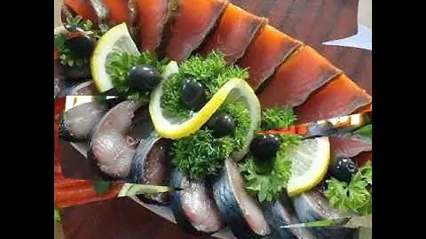 КРАСИВЫЕ ИДЕИ РЫБНОЙ НАРЕЗКИ🐟👍👍👍
