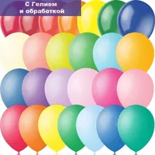 Воздушные шары 12"/30см Пастель+Декоратор ассорти c гелием