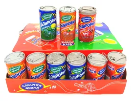 Драже сахарное "Газировка" в баночках ассорти 4г/30шт/Candy Club