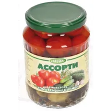 Ассорти 4 сезона (томаты /огурцы) 680гр