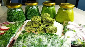 Способы заготовки ЗЕЛЕНИ на Зиму с сохранением вкуса и аромата! Свежая зелень зимой