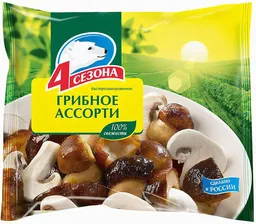 Ассорти грибное 4 Сезона быстрозамороженное, 400г