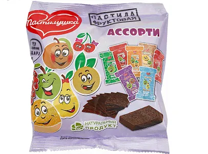 Пастила Пастилушка фруктовая ассорти 200г Фруктони