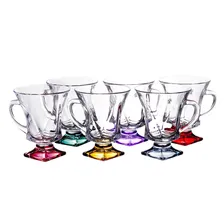 Набор кружек Ассорти Crystalite Bohemia Quadro 150мл (6 шт)
