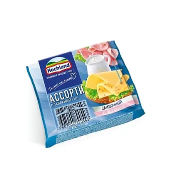 Сыр Хохланд плавленый Ассорти ломтики 150г-0