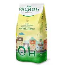 Корм Наш Рацион для Собак Мясное Ассорти 2,5кг
