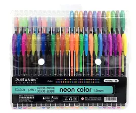 Ручки гелевые набор-48 цв. CD-807 "Neon Color" ассорти 1мм, 6107-48 двухрядные (1/5/60)
