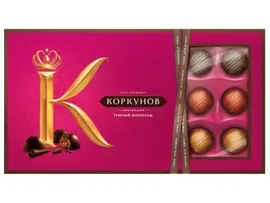Конфеты Коркунов Ассорти темный шоколад 192 г