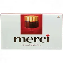 Набор шоколадных конфет Merci, ассорти, 400г, картонная коробка