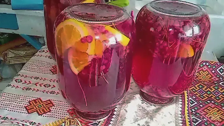 КОМПОТ НА ЗИМУ "ГРЕЙПФРУТОВЫЙ"🍊 ИЗ красной смородины (паречек) и апельсина. Очень вкусно 😍