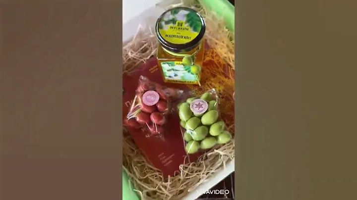 Подарочный набор для купажирования! Чай,мёд,деревянная ложечка и орешки. Яркий бокс для радости!