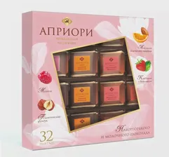 Шоколадный набор Априори ассорти горького и молочного шоколада, 160 гр