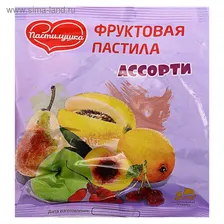 Пастила «Пастилушка» ассорти: яблоко, груша, вишня, апельсин, дыня, персик, 200 г