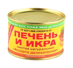 Печень и икра минтая Ассорти деликатесное 240г