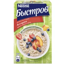 Каша овсяная Быстров 240г быстрого приготовления ассорти
