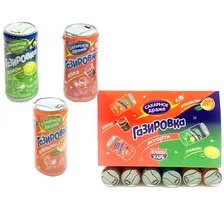 Сахарное драже "Газировка" в баночках Ассорти 4гр.