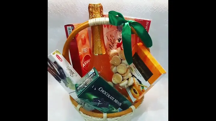 Подарочная корзина в жёлтом цвете