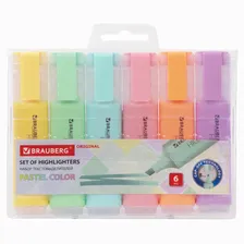 Текстовыделители Brauberg ассорти 6 штук