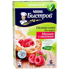 Каша Быстров овсяная пребио ассорти без варки, 240г