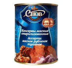 Ассорти тушёное свинина/говядина СНОВ
