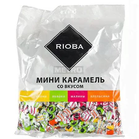 Карамель Риоба мини ассорти фруктовая, 500 гр