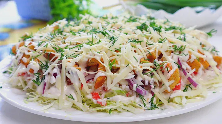 НЕРЕАЛЬНО Вкусный Салат Из молодой капусты За Пять Минут!Мой Придуманный рецепт Идеальный