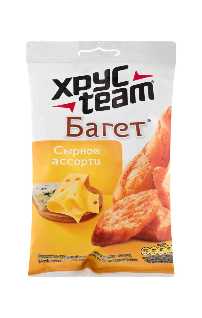 Сухарики Хрустим Сырное ассорти 60г
