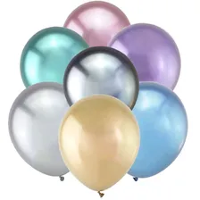 Латексный шар без рисунка "Хром" АССОРТИ 12"/30 см + гелий + Hi-Float*