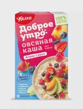 Каша 200 гр Увелка овсяная Ассорти 5 вкусов к/уп