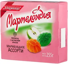 Мармелад Мармеландия ассорти 255гр 1/18шт Ударница