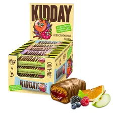 Батончик глазированный KIDDAY, ассорти, 20 шт. по 40 гр.