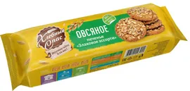 Печенье Хлебный Спас Злаковое ассорти овсяное сдобное, 250г