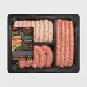 🛍 Ассорти из колбасок Grillbox Самсон из говядины и свинины, охлажденные, 1,2 кг