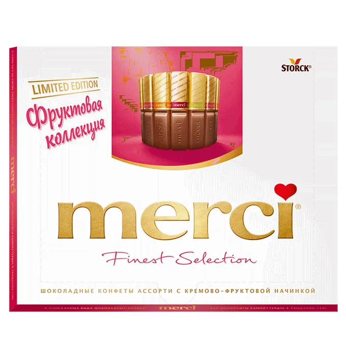Конфеты Merci Фруктовая коллекция ассорти 250 г