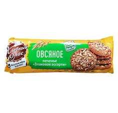 Печенье Хлебный Спас овсяное Злаковое ассорти 250гр