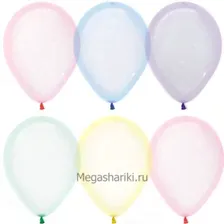 Шары макарунс Хрустальное ассорти, пастель, 35 см