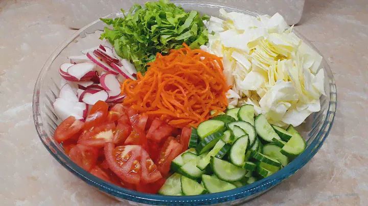 Салат Овощное АССОРТИ - на каждый ДЕНЬ! Просто, Дёшево, Быстро и Вкусно!