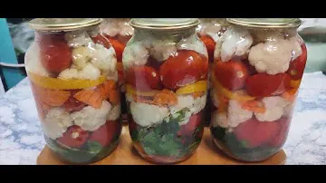 Закуска из помидор и цветной капусты на зиму / Tomato and cauliflower appetizer for winter