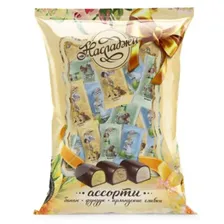 Конфеты "Насладжи", ассорти №1 (ирланд.сливки, банан, фундук), Вес 500гр. Конфеста