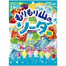 Карамель Kanro ассорти 8 вкусов фруктовых газировок, Япония, 150г