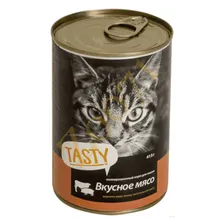 Консервы Tasty для кошек, мясное ассорти в соусе