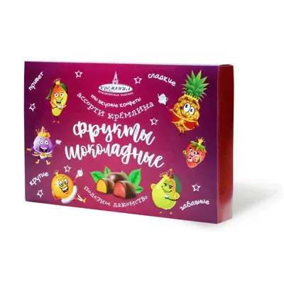 Ассорти Кремлина фрукты шоколадные 500гр-0